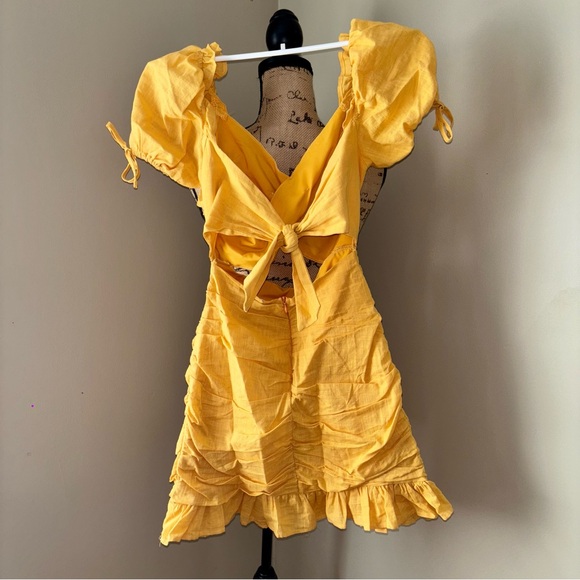 Yellow Ruffled Belle Dress - Picture 5 of 6